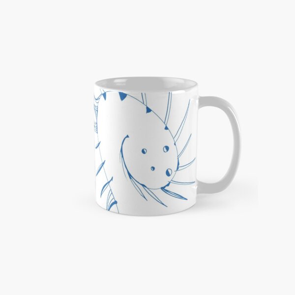 Blue Dragon on White Classic Mug