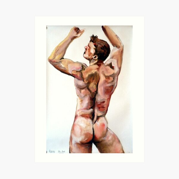 Young Lad - Back study in oils Art Print