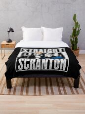 Straight Outta Scranton - Lazy Scranton Throw Blanket