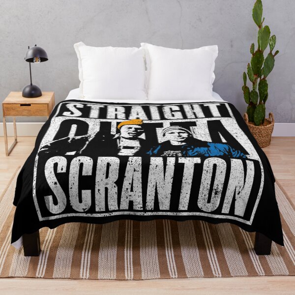 Straight Outta Scranton - Lazy Scranton Throw Blanket