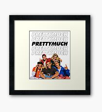 PRETTYMUCH w/ logo Framed Print