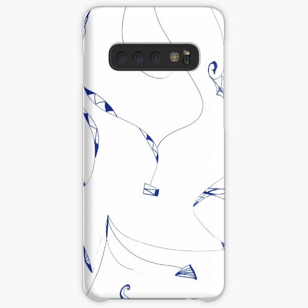 Blue Rain on White Samsung Galaxy Snap Case