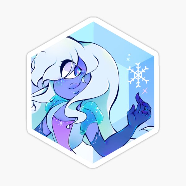 Snow crystal sapphire Sticker