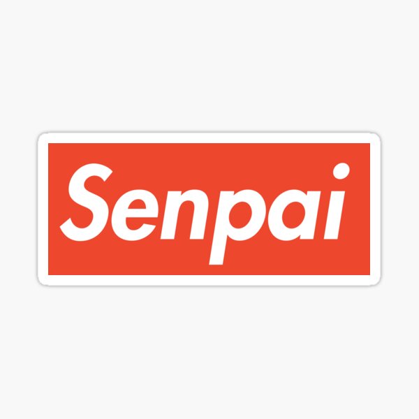 Senpai Supreme Stickers Redbubble - senpai x supreme roblox