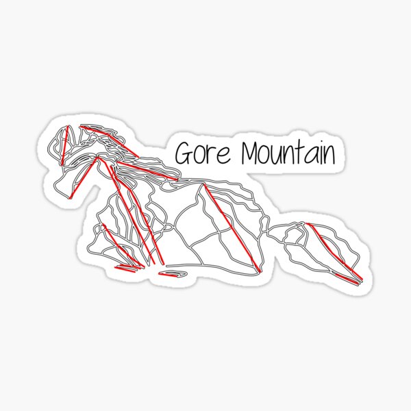 "Gore Mountain Trail Map" Sticker for Sale by ChasingGnarnia Redbubble