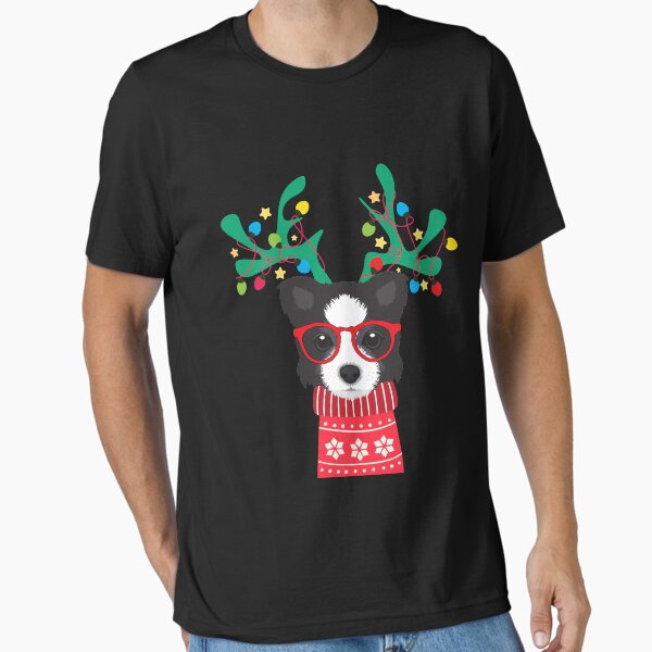 Vista previa del artículo con la obra «Border Collie Divertido Vacaciones Navidad», diseñado y vendido por vilily.
