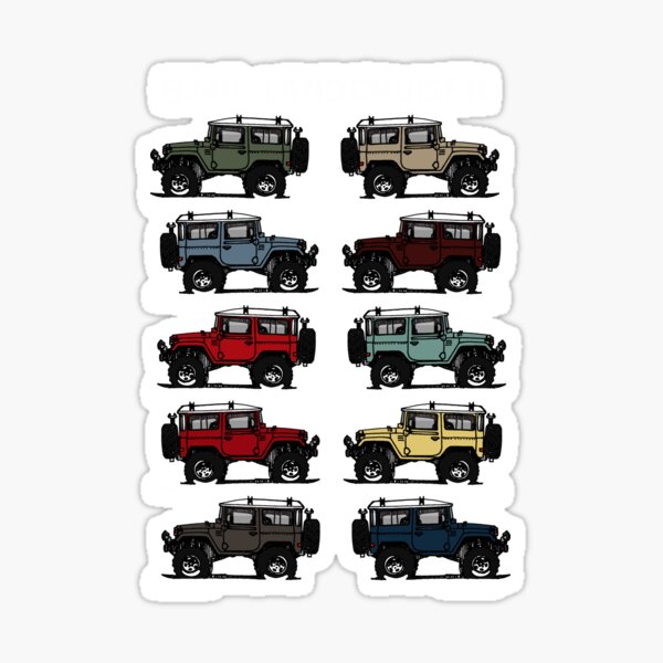 BJ4 FJ40 Landcruiser all colors T-Shirt Birthday Gift Sticker