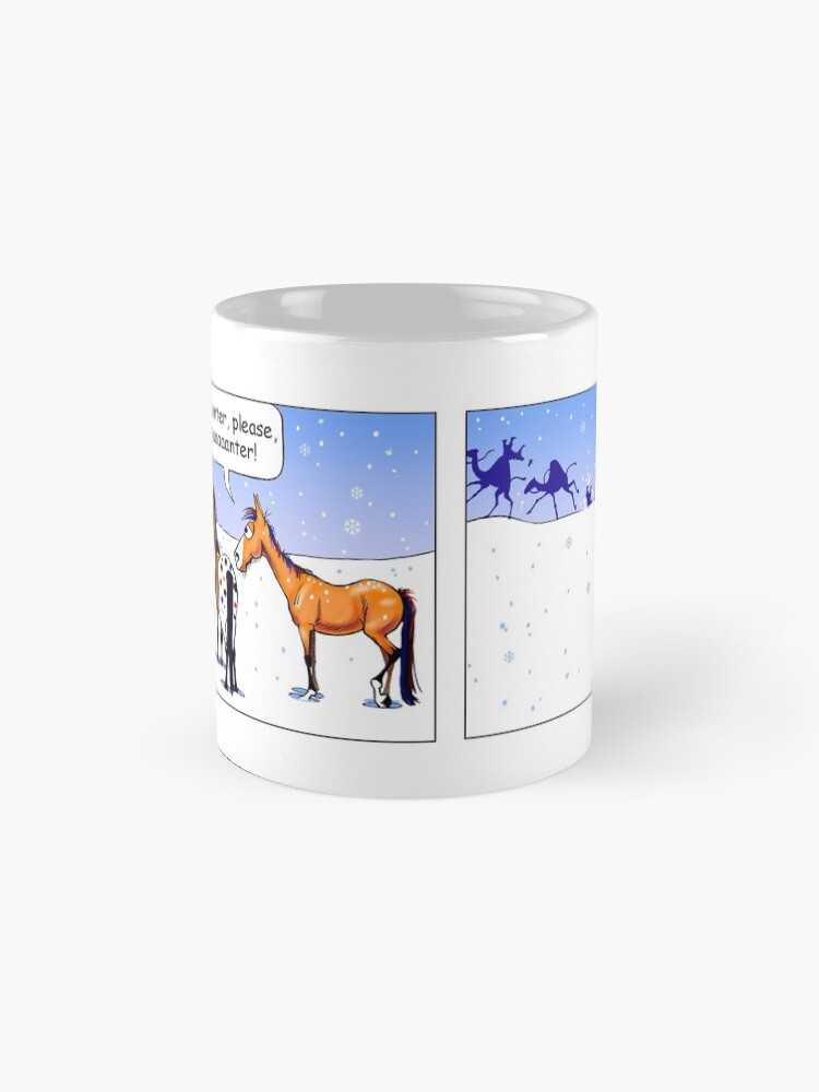 Alternate view of Fergus the Horse: "Three Wise Men" Comic Strip Mug