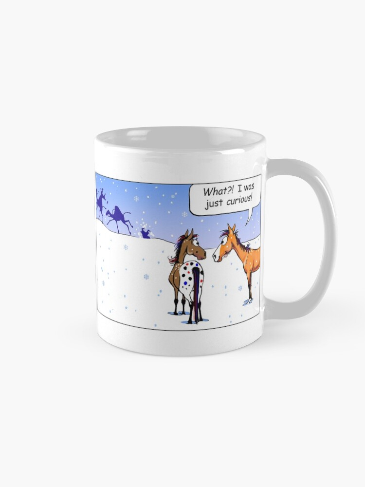 Alternate view of Fergus the Horse: "Three Wise Men" Comic Strip Mug