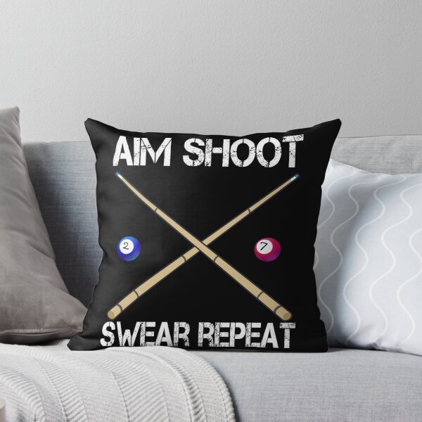 Item preview, Aim Shoot Swear Repeat Funny Pool designed and sold by DBA-Dezines.