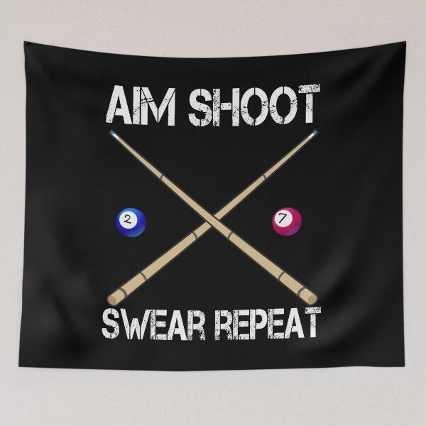 Item preview, Aim Shoot Swear Repeat Funny Pool designed and sold by DBA-Dezines.