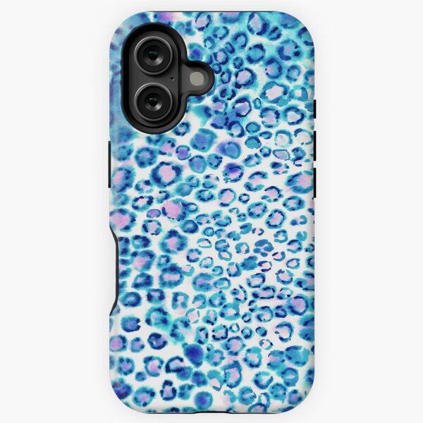 Artikel-Vorschau von Watercolor Leopard Print in petrol and magenta, designt und verkauft von Rebecca Reck Art.