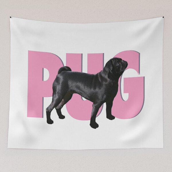 Item preview, Black Pug - Pink Pug designed and sold by Futurebeachbum.