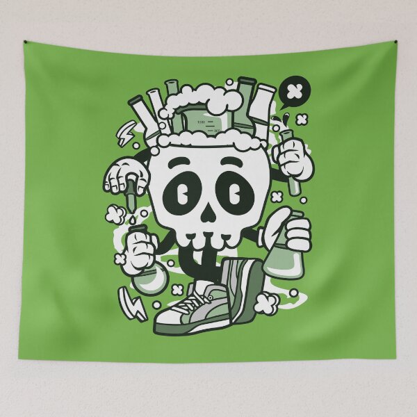 Item preview, Chemistry of love Skull  Character - Illustration for people who like chemistry science! designed and sold by Nickelparis.