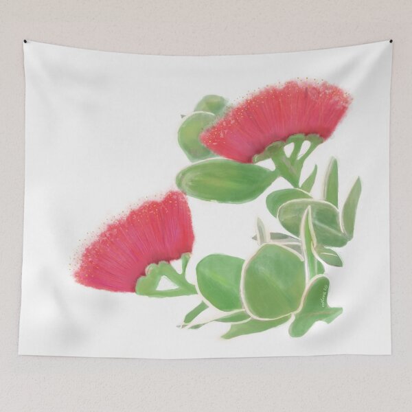 Item preview, Hawaii Lehua Blossom Red tropical designed and sold by M Designs Co.
