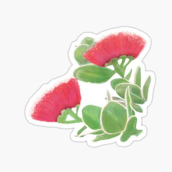 Item preview, Hawaii Lehua Blossom Red tropical designed and sold by M Designs Co.