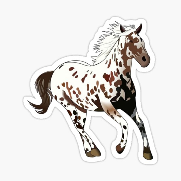 Aperçu de l'œuvre Cheval Appaloosa - Cheval mignon - Cadeau pour les amoureux du cheval créée et vendue par Galvanized.