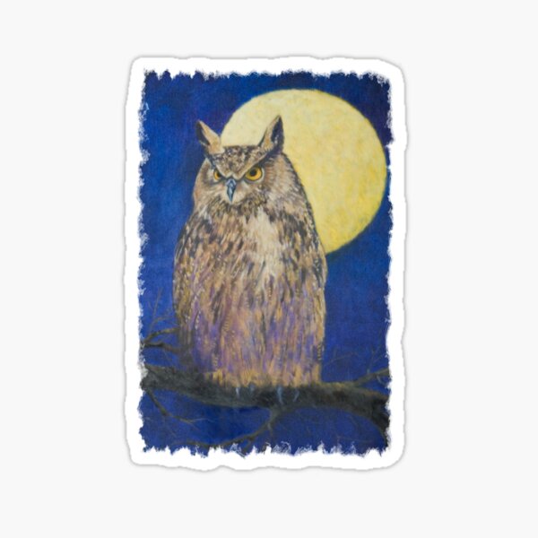 The Owl and the Moon Sticker