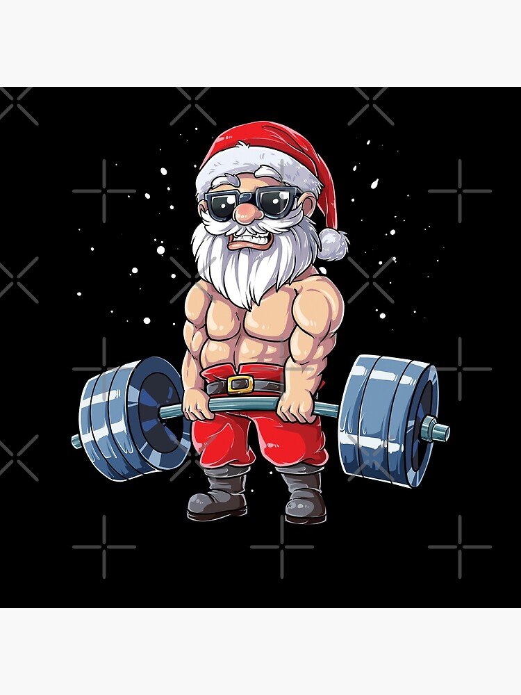 Fitness Christmas shirt Santa Deadlift Gym Xmas Men Gifts T-Shirt