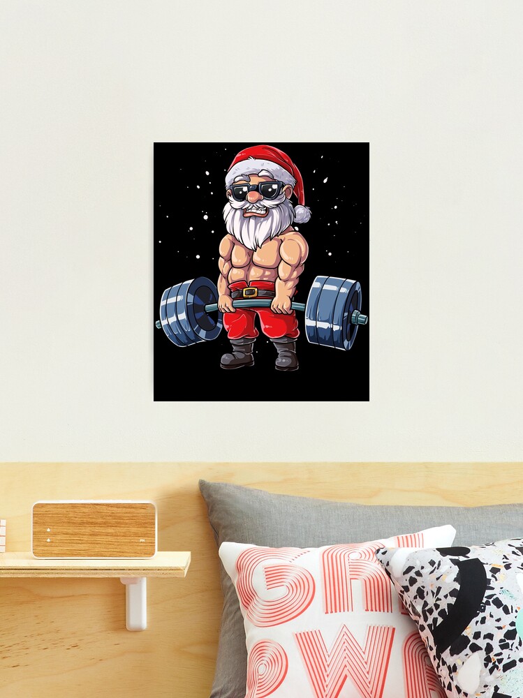 Bodybuilder Costume Clothing X-Mas Gifts Merry Fitmas Funny Weightlifting  Gym Christmas Bodybuilding Throw Pillow, 18x18, Multicolor