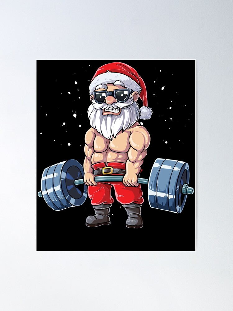  Christmas Gift for Fitness Lovers Strong Santa Claus