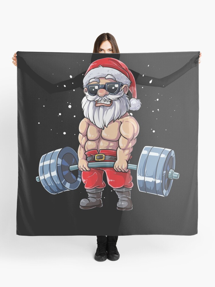 Fitness Christmas shirt Santa Deadlift Gym Xmas Men Gifts