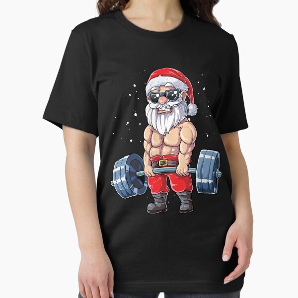 Item preview, Fitness Christmas shirt Santa Deadlift Gym Xmas Men Gifts designed and sold by LiqueGifts.