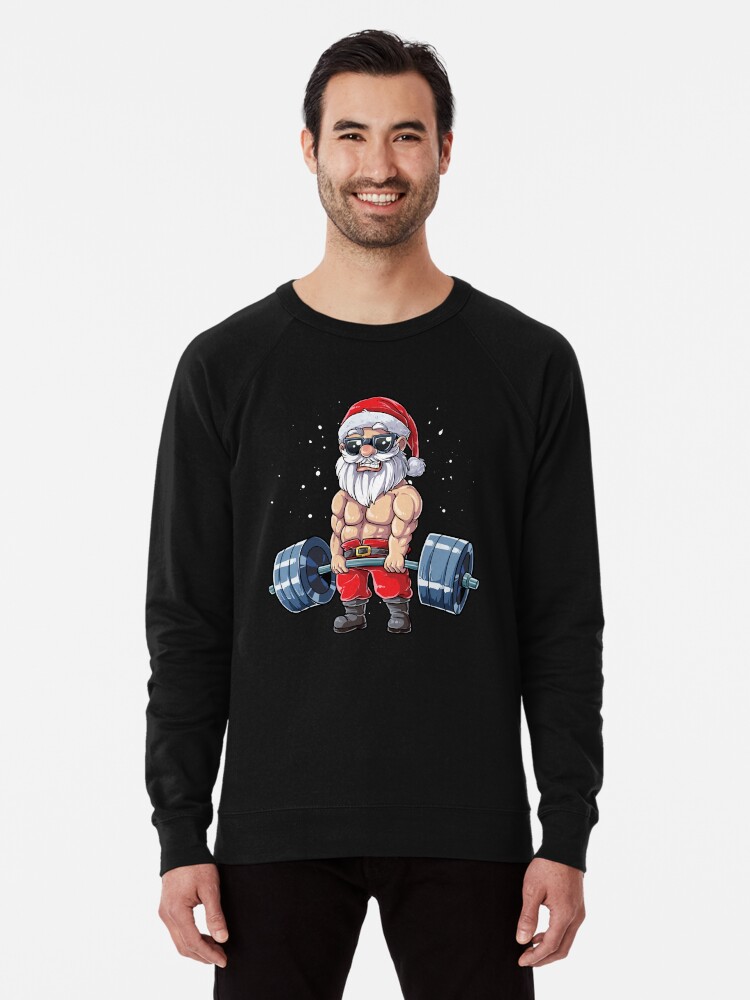 Merry Liftmas Fitness Christmas Shirt Santa Deadlift Gym Xmas Men