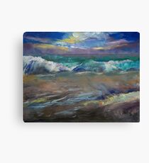 Moonlit Waves Canvas Print