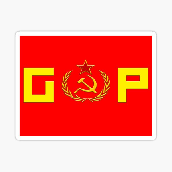 Vista previa del artículo con la obra «Logotipo comunista del Partido Republicano», diseñado y vendido por ToyoTees.