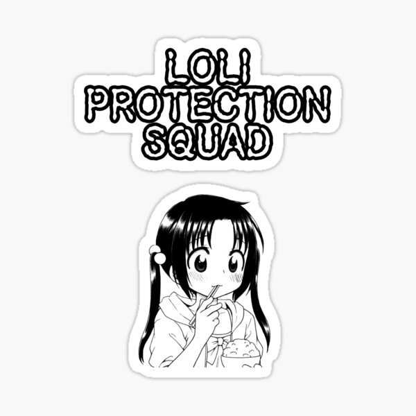 Loli Protection Squad Sticker By Shinalbrave Redbubble - loli protection squad roblox