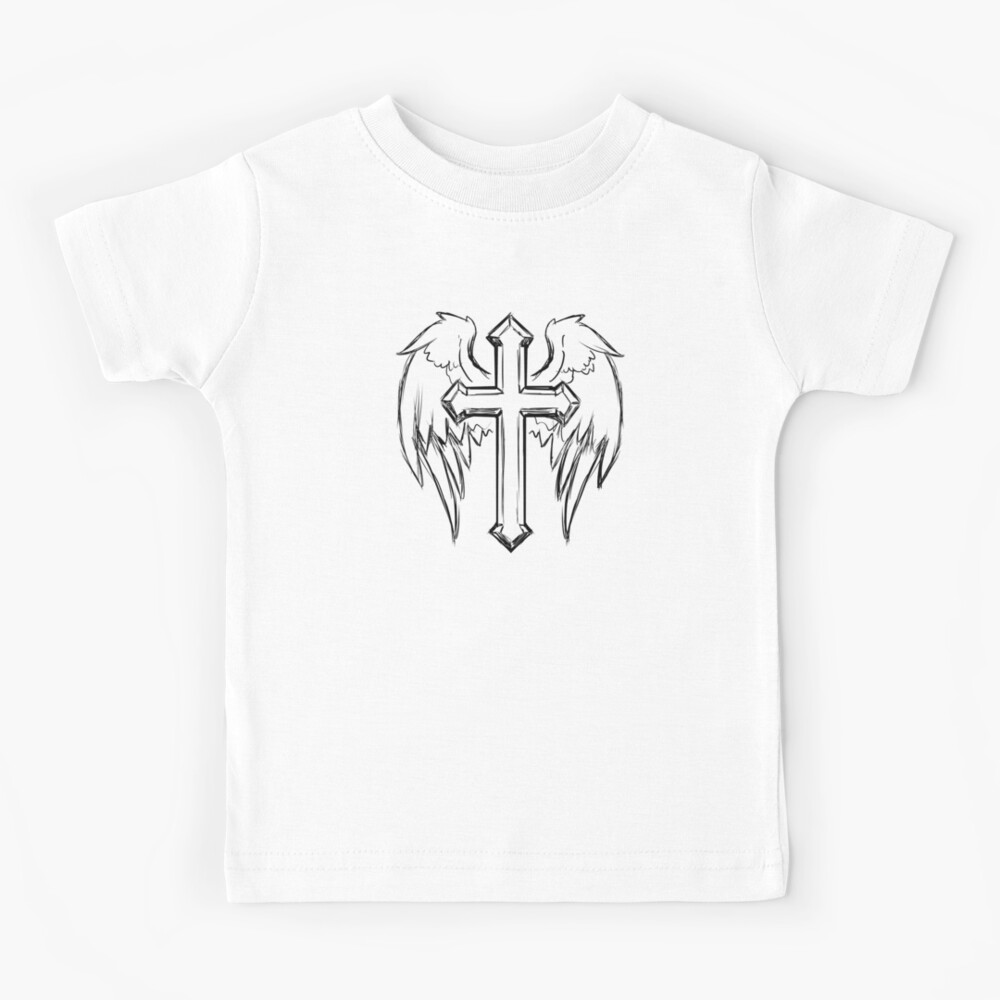 Christian Cross angel wings Jesus | Kids T-Shirt