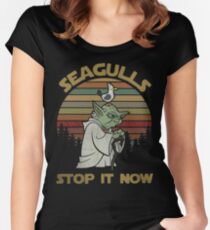 Seagulls stop it now vintage shirt Fitted Scoop T-Shirt