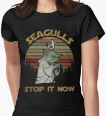 Seagulls stop it now vintage shirt Women's Fitted T-Shirt