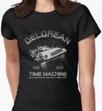 Delorean in Flight Women's Fitted T-Shirt