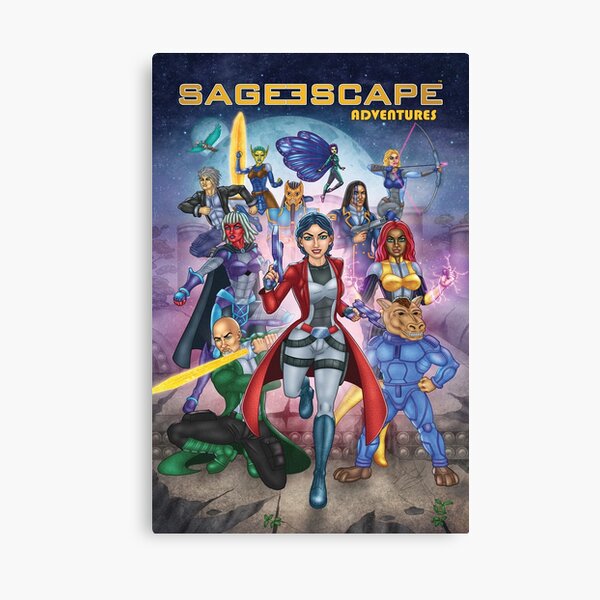 Sage Escape Adventures Main Characters Canvas Print