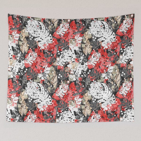 Item preview, Tropical abstract pattern leaves #tropicalleaves #monstera designed and sold by fuzzyfox.