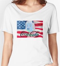 Marilyn Monroe American Flag Graphic Women's Relaxed Fit T-Shirt