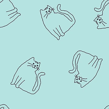 Artwork thumbnail, Repeating Cat Pattern - Biscuit Machine by NiceButton