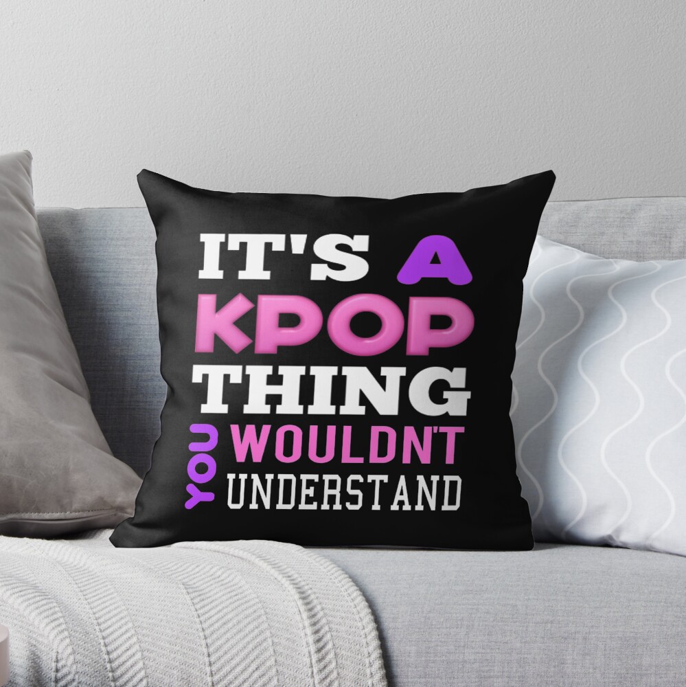 A KPOP THING - BLACK Throw Pillow