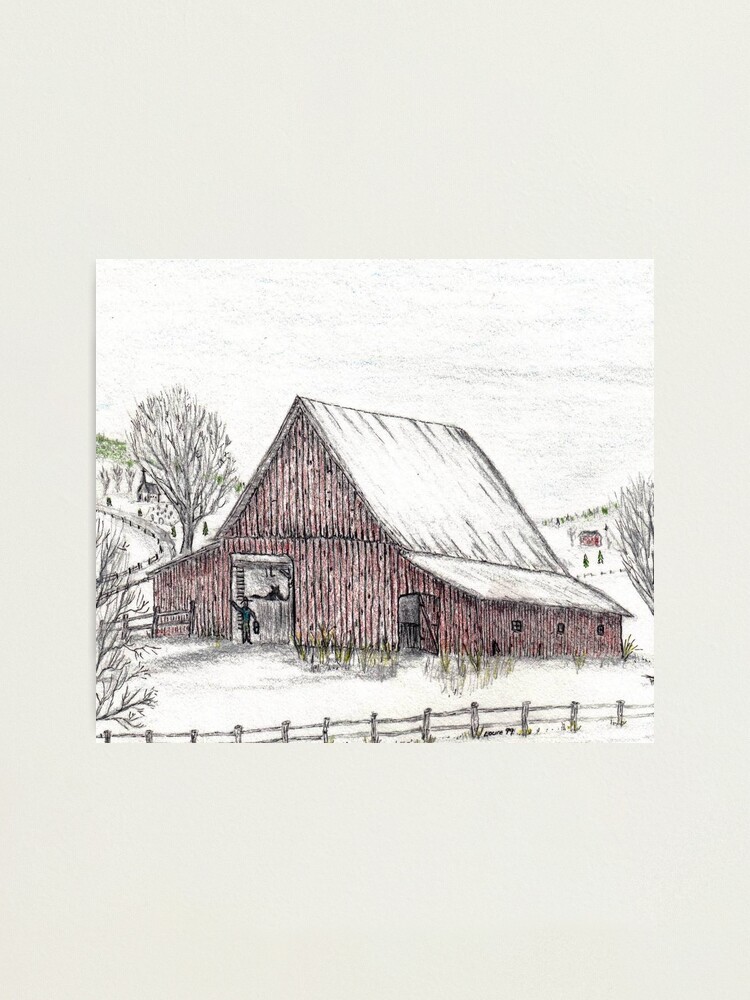 The Old Barn Photographic Print By Samohsong Redbubble