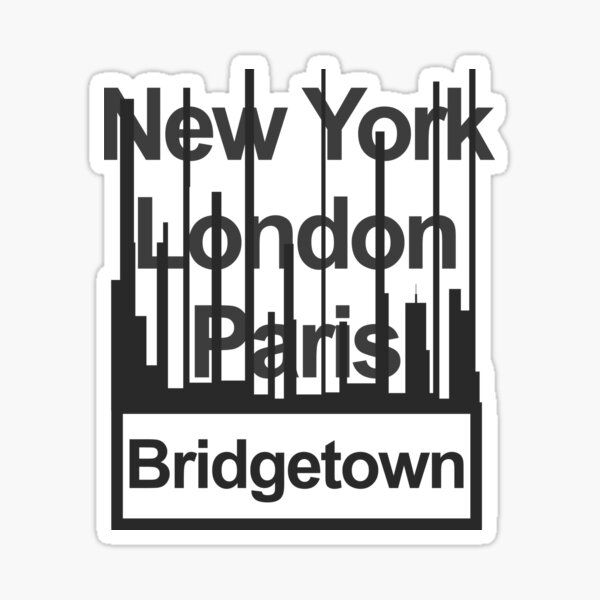 Item preview, Bridgetown Barbados City Text design designed and sold by GetItGiftIt.