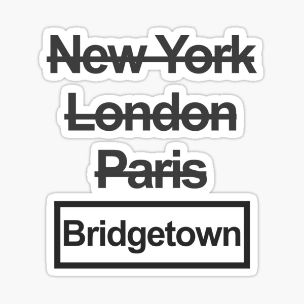 Item preview, Bridgetown Barbados City Text design designed and sold by GetItGiftIt.