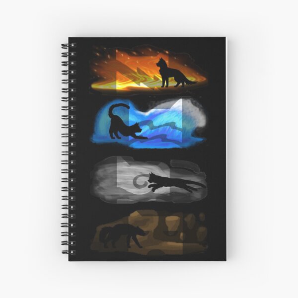 Warrior Cats: Four Elements, Four Clans Spiral Notebook