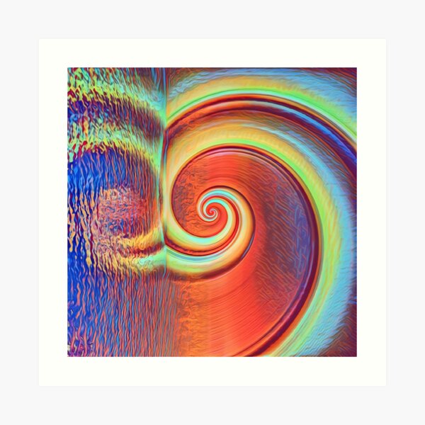 Fibonacci abstract reflections Art Print