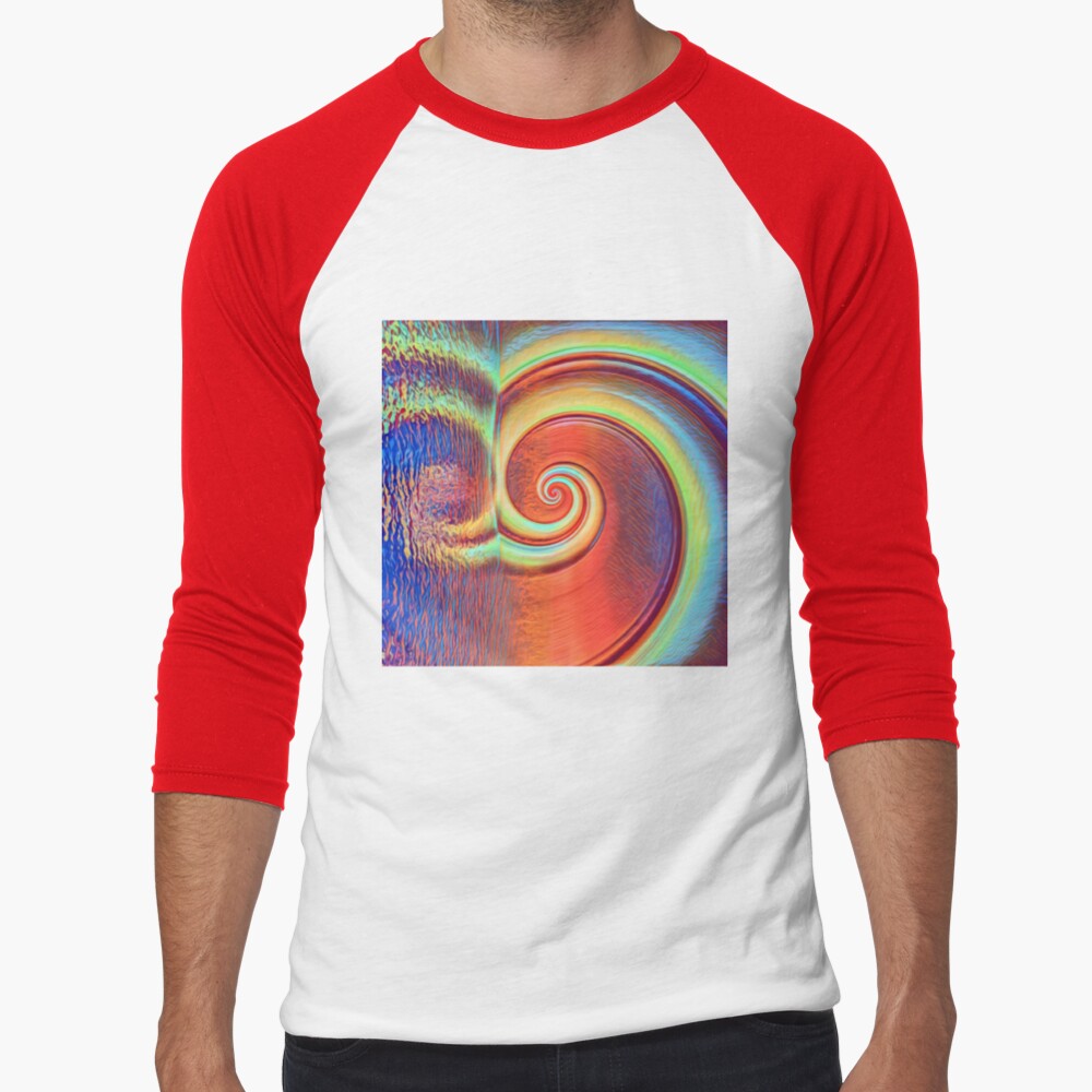 Fibonacci abstract reflections Baseball ¾ Sleeve T-Shirt