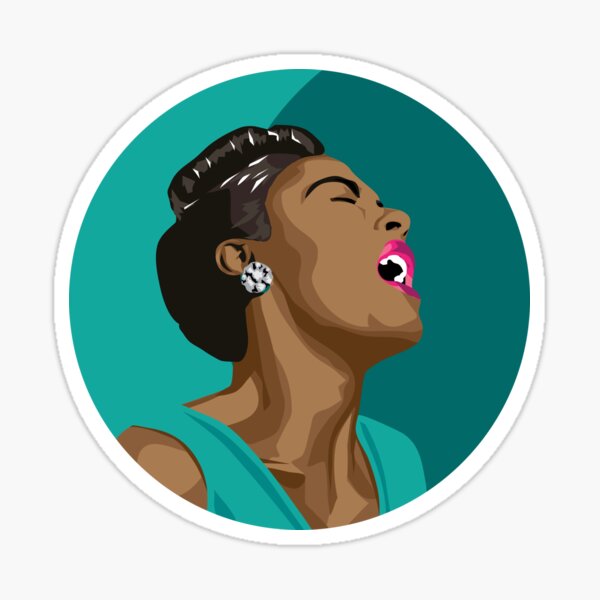 Item preview, Billie Holiday / Lady day {Portrait - on teal designed and sold by Yellow-Studio.