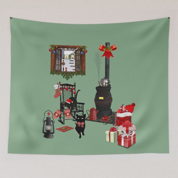 Item preview, Cats Christmas by the Stove designed and sold by DAscroft.