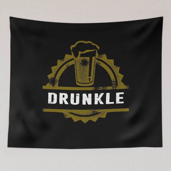 Item preview, Drunkle Drunk Uncle Beer Glass with Foam Drinking Dysfunctional Family Fun Retro Distressed designed and sold by funnytshirtemp.