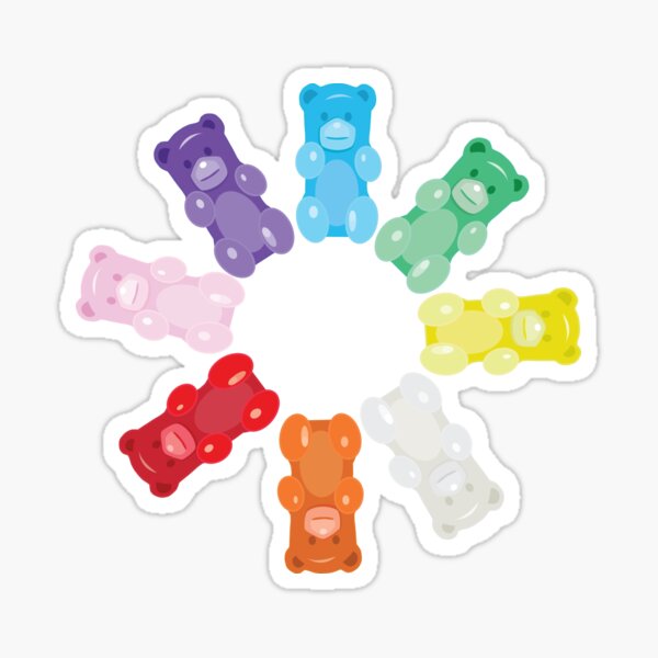 Gummy Bear Circle Sticker
